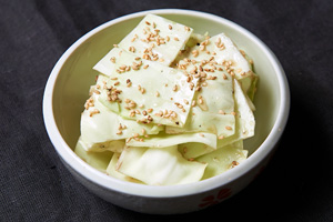 Cabbage with Salty Dressing